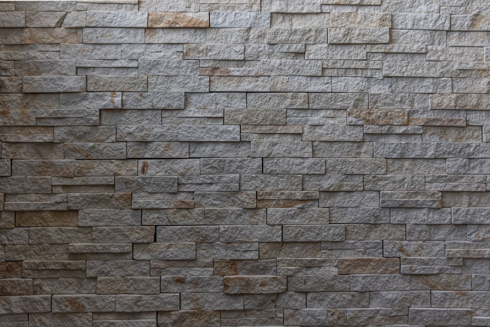 Stacked stone wall detail
